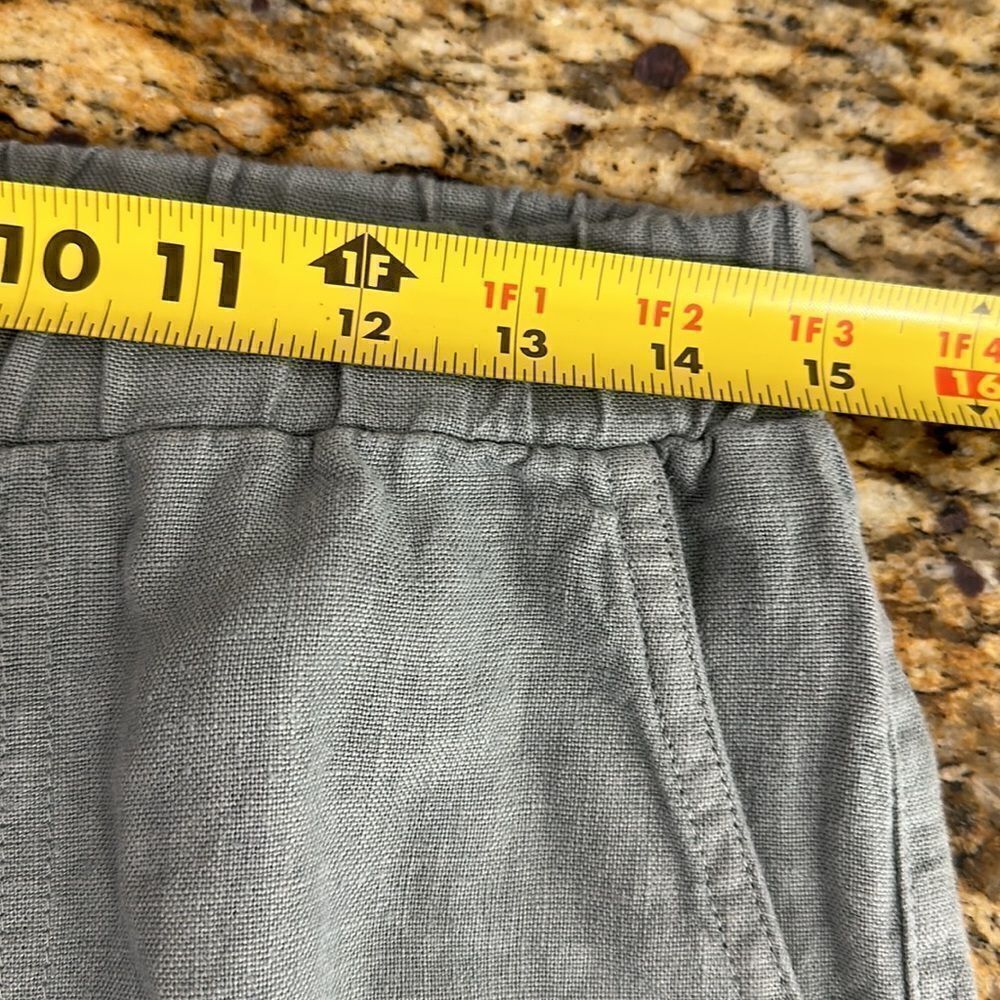 Sea Glass Lane Gray Linen Wide Leg Easy Long Pants Size M - Picture 3 of 12